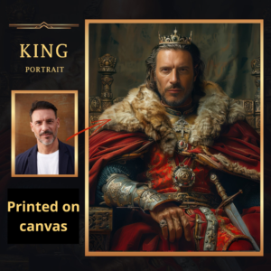 Royal King Portrait - Personalized Gift for Him