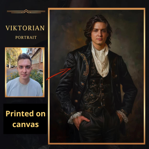 Victorian Noble Portrait - Personalized gift for him