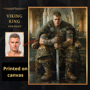 Viking King Portrait - Personalized Gift for Him